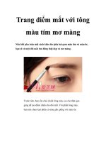 Trang điểm mắt với tông màu tím mơ màng docx