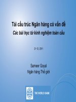 Tái cấu trúc Ngân hàng có vấn đề-Các bài học từ kinh nghiệm toàn cầu ppt