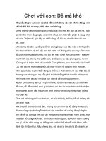 Chơi với con: Dễ mà khó doc