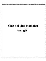 Giác hơi giúp giảm đau đầu gối? potx