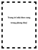 Trang trí nhà theo cung trong phong thuỷ ppt
