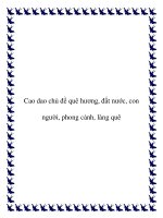 Cao dao chủ đề phong cảnh làng quê pot