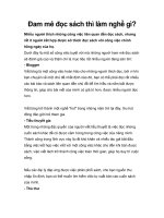 Đam mê đọc sách thì làm nghề gì? docx
