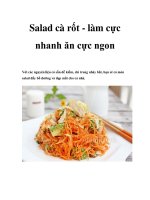 Salad cà rốt - làm cực nhanh ăn cực ngon pdf