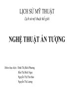 tìm hiểu về nghệ thuật ấn tượng