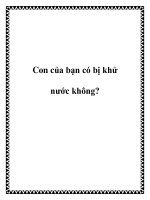 Con của bạn có bị khử nước không? pptx