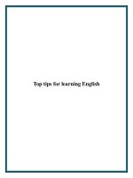 Top tips for learning English.“ potx