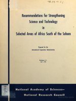 recommendations for strengthening science and technology in selected tap 1 potx