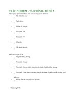 TRẮC NGHIỆM - TÀI CHÍNH - Đề Số 3 docx