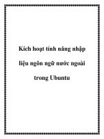 Kích hoạt tính năng nhập liệu ngôn ngữ nước ngoài trong Ubuntu pot
