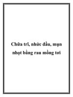 Chữa trĩ, nhức đầu, mụn nhọt bằng rau mồng tơi potx