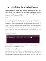 6 cách để tăng tốc hệ thống Ubuntu pdf