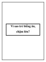 Vì sao trẻ biếng ăn, chậm lớn? pptx