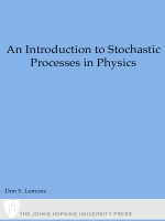 an introduction to stochastic processes in physics - d. lemons