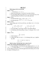 Đề thi thử đại học môn toán năm 2013 - THPT Lý Thường Kiệt - Hải Phòng - Đề số 17 pptx