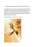 Định nghĩa nghệ thuật kinh doanh với 26 chữ cái doc