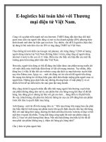 E-logistics bài toán khó với Thương mại điện tử Việt Nam. pot