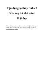 Tận dụng lọ thủy tinh cũ để trang trí nhà mình thật đẹp potx