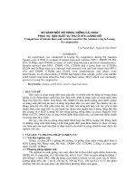 So sánh một số giống cà chua phục vụ sản xuất vụ thu ở hợp tác xã (HTX) Lương Nỗ doc