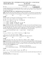 Đề thi khảo sát chất lượng lớp 12 Lần III năm 2013 Môn Hóa Học Trường Đại học Vinh - Mã đề thi 132 ppt