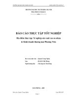 Báo cáo thực tập tốt nghiệp : Xí nghiệp sản xuất cao su - nhựa & Kinh doanh thương mại Phương Viên