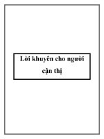Lời khuyên cho người cận thị doc
