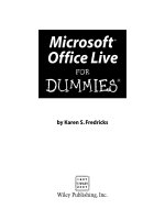 microsoft office live for dummies