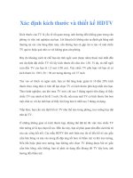 Xác định kích thước và thiết kế HDTV ppt