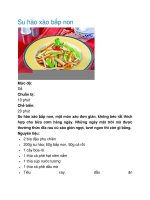 Su hào xào bắp non pot