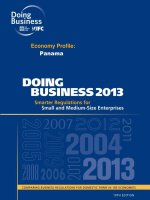 Economy Profile: Panama - SMARTER REGULATIONS FOR SMALL AND MEDIUM-SIZE ENTERPRISES pptx