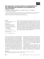 Báo cáo khoa học: The importance of polymerization and galloylation for the antiproliferative properties of procyanidin-rich natural extracts doc