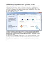 Cách thiết lập bộ phát wifi cho người mới bắt đầu