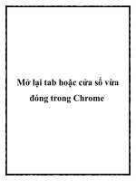 Mở lại tab hoặc cửa sổ vừa đóng trong Chrome potx
