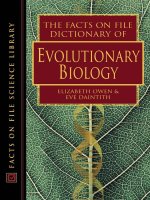 The Facts on File Dictionary of Evolutionary Biology