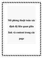 Mô phỏng thuật toán xác định độ liên quan giữa link và content trong các page ppt