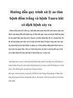 Hướng dẫn quy trình xử lý ao tôm bệnh đốm trắng và bệnh Taura khi có dịch bệnh xảy ra pptx