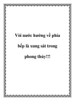 Vòi nước hướng về phía bếp là xung sát trong phong thủy!!! pot