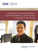 ETHICAL AND PROFESSIONAL STANDARDS, QuANTITATIVE METHODS, AND EcoNOMICS doc