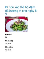 Bí non xào thịt bò đậm đà hương vị cho ngày 8/3 pdf