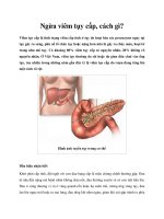 Ngừa viêm tụy cấp, cách gì? pptx