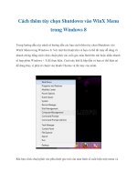 Cách thêm tùy chọn Shutdown vào WinX Menu trong Windows 8 doc