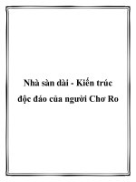 Nhà sàn dài - Kiến trúc độc đáo của người Chơ Ro pdf