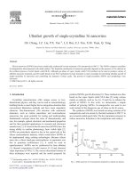 Ultrafast growth of single crystalline si nanowires