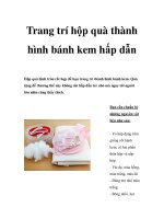 Trang trí hộp quà thành hình bánh kem hấp dẫn doc