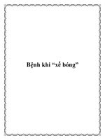 Bệnh khi “xế bóng” potx