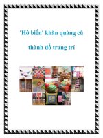 ''''Hô biến'''' khăn quàng cũ thành đồ trang trí pot