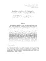 Distributed Search over the Hidden Web: Hierarchical Database Sampling and Selection pdf