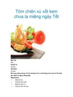 Tôm chiên xù xốt kem chua lạ miệng ngày Tết potx