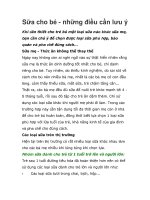 Sữa cho bé - những điều cần lưu ý docx