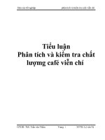Tiểu luận Phân tích và kiểm tra chất lượmg café viễn chí docx